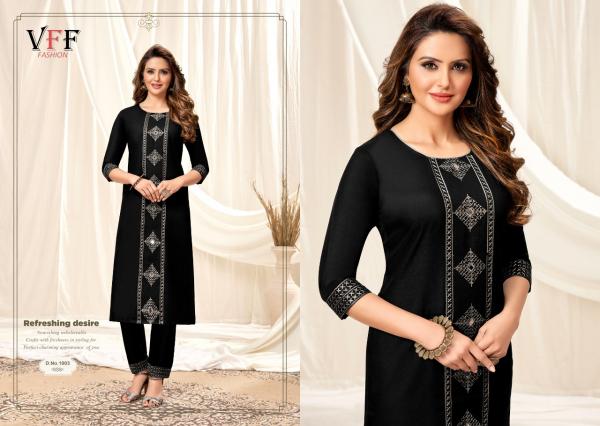 VFF Taniya Beautiful Embroidery Kurti With Bottom 